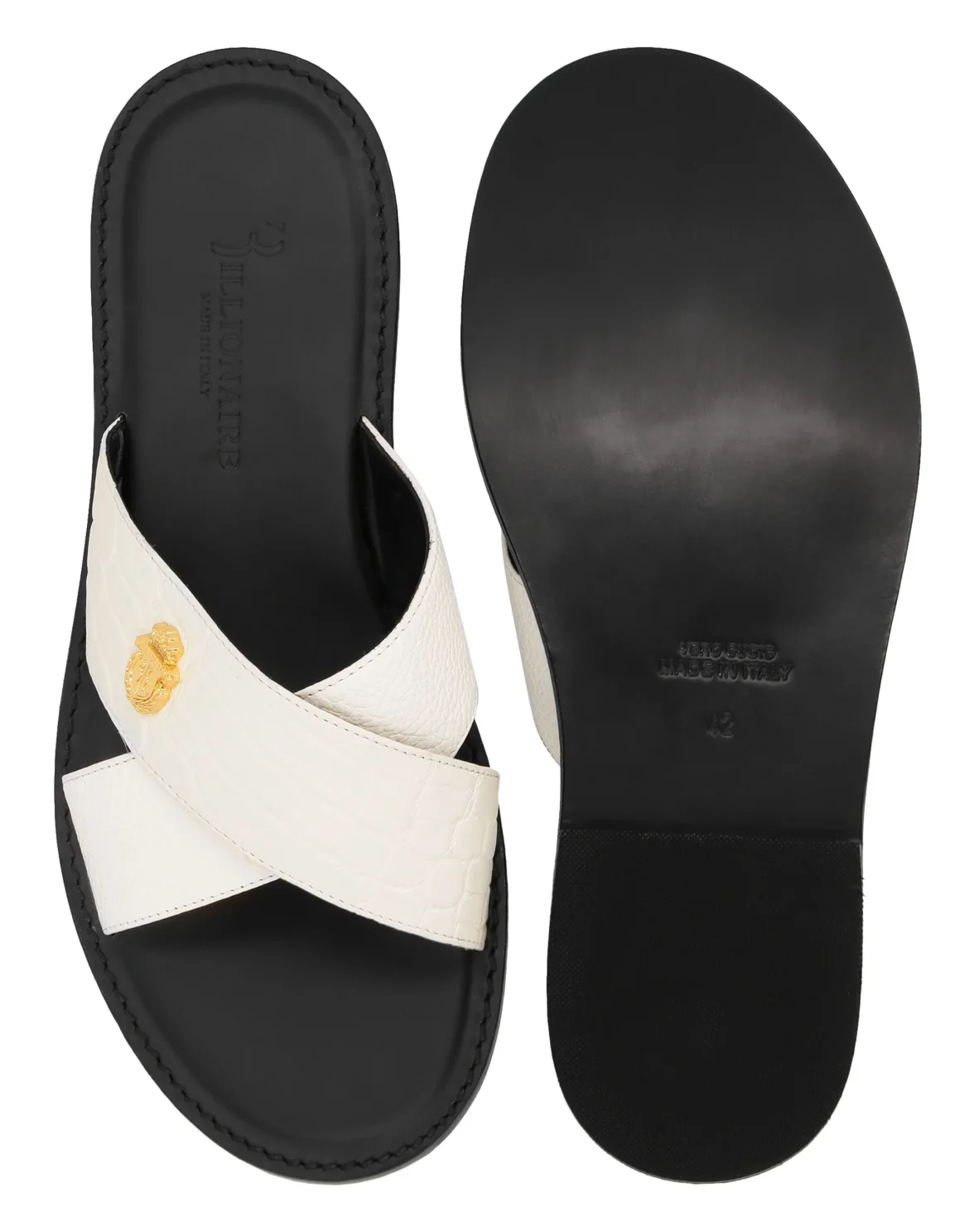 Sandals Flat Crest, цвет: Белый