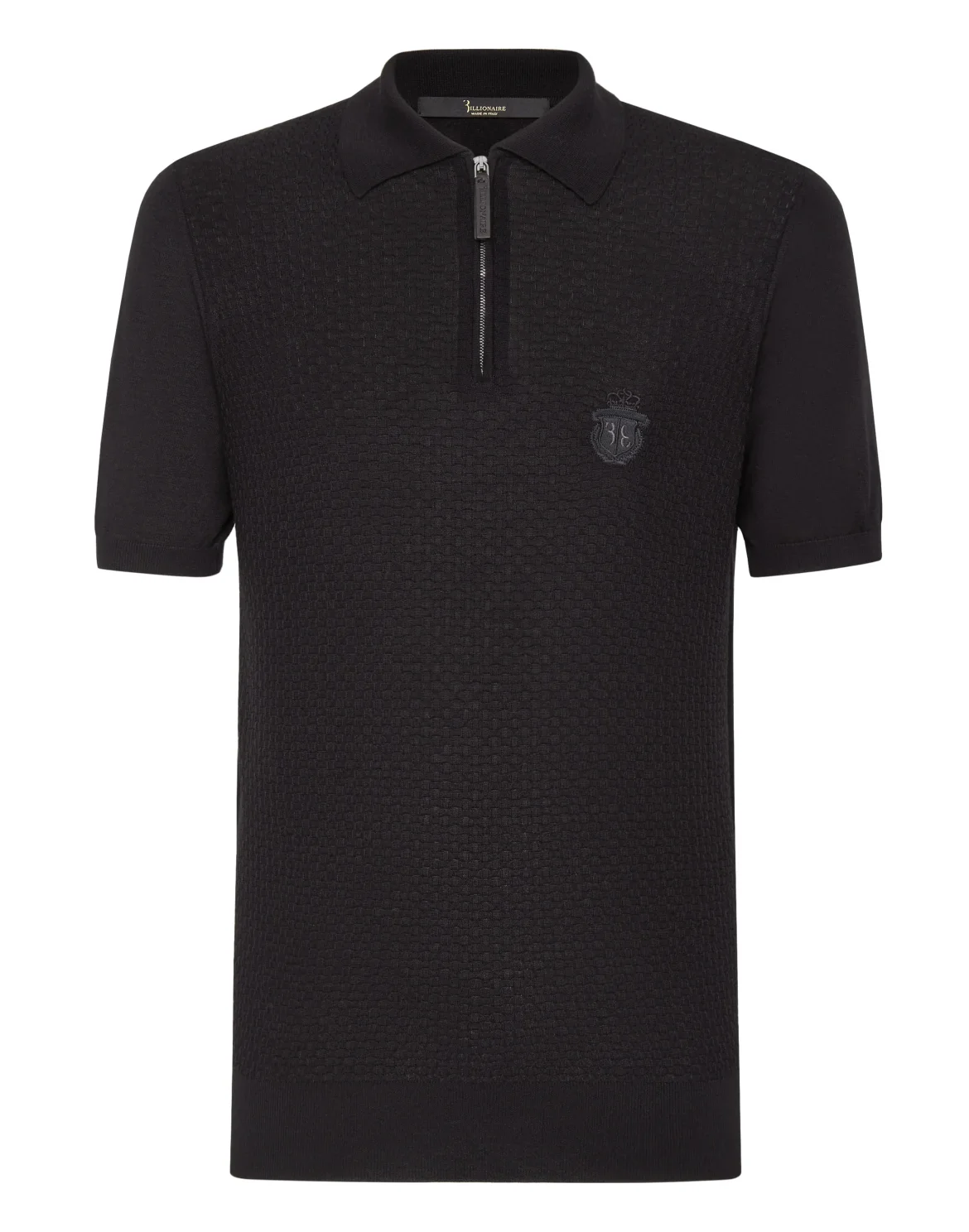 Pullover zip mock SS Crest, цвет: Черный