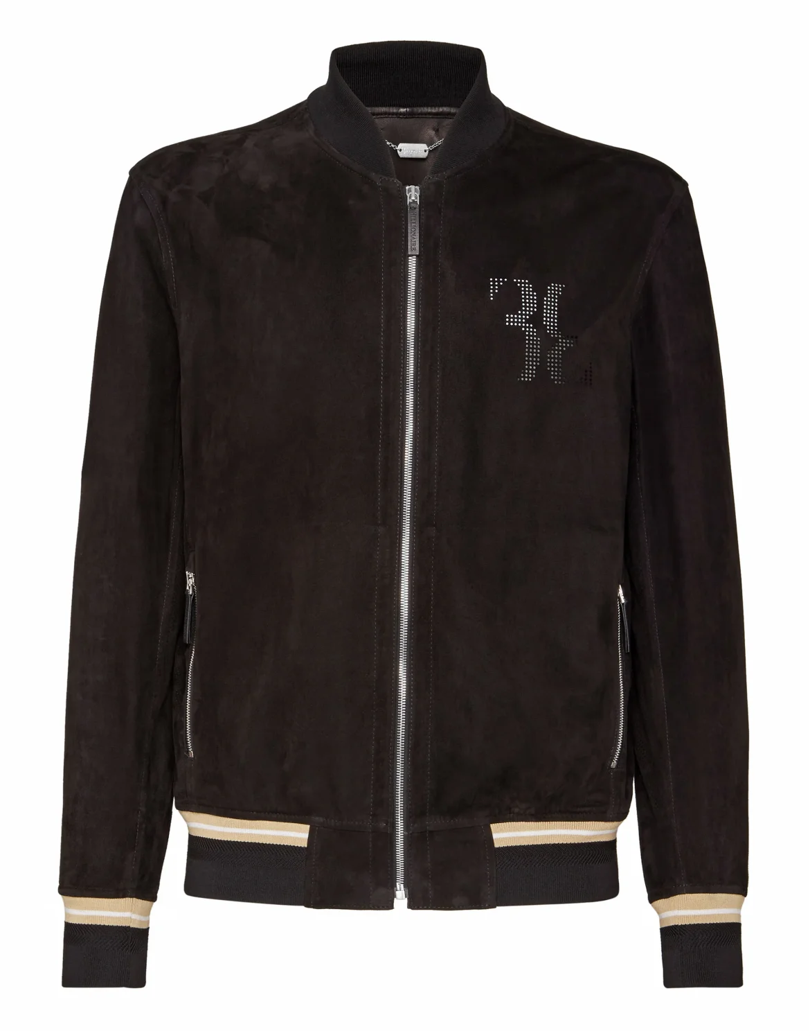 Leather Bomber Double B, цвет: Черный