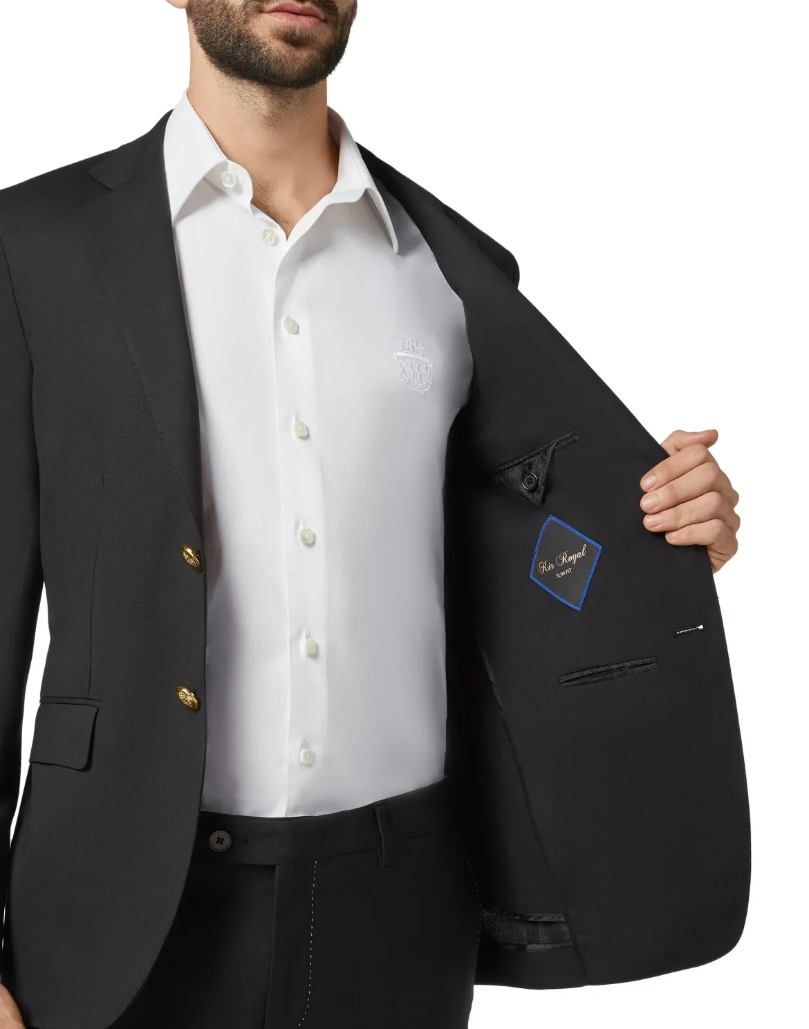 Blazer Super Slim Fit Crest, цвет: Черный