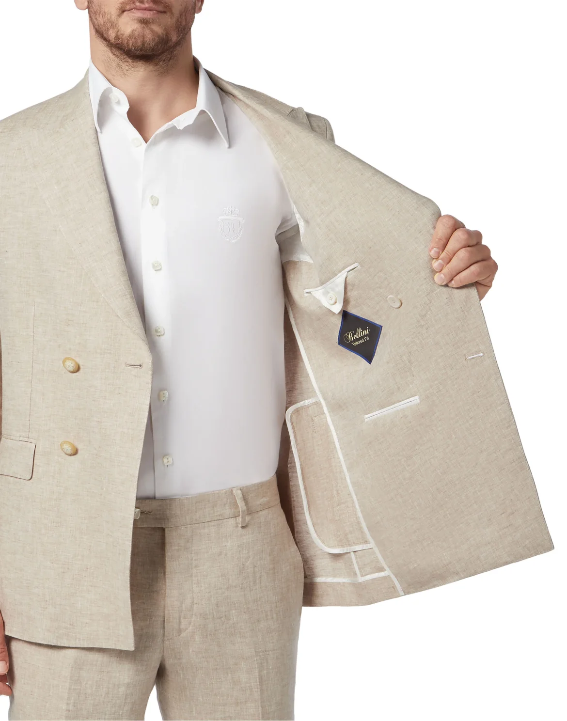 Blazer Tailored Fit Crest, цвет: Бежевый