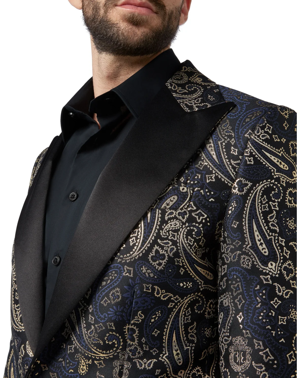 Blazer Super Slim Fit Paisley, цвет: Золотой