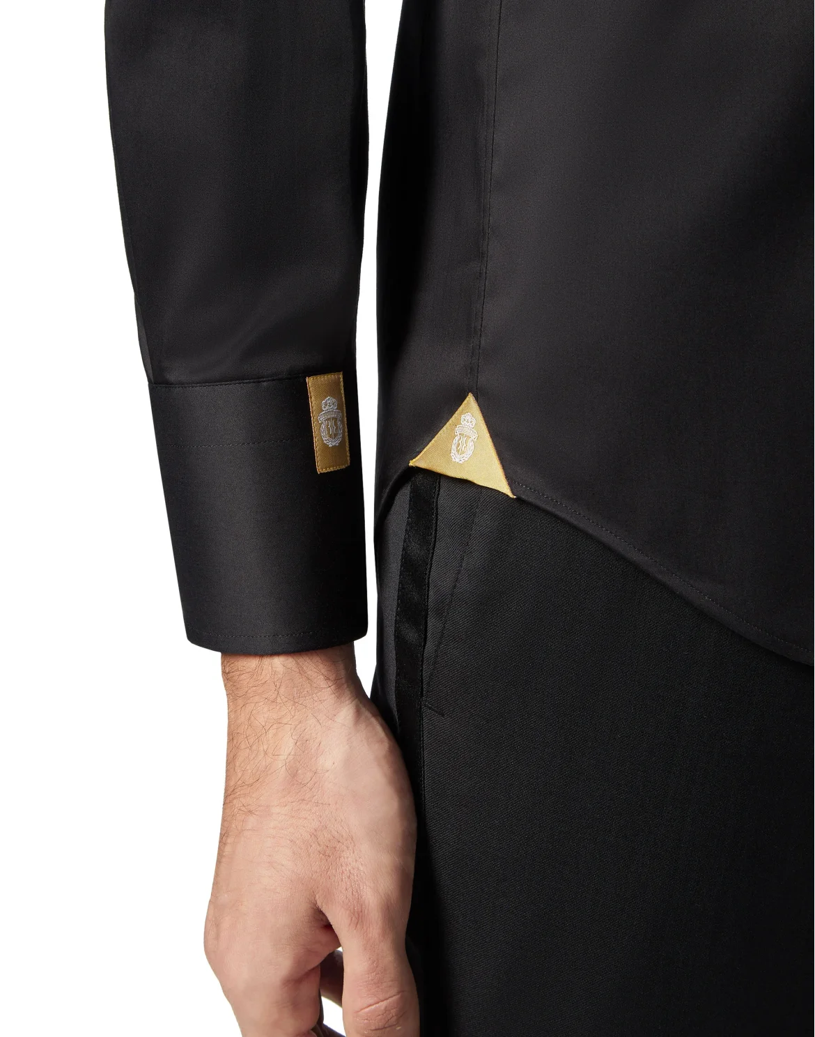 Shirt Silver Cut LS/Milano Double B, цвет: Черный