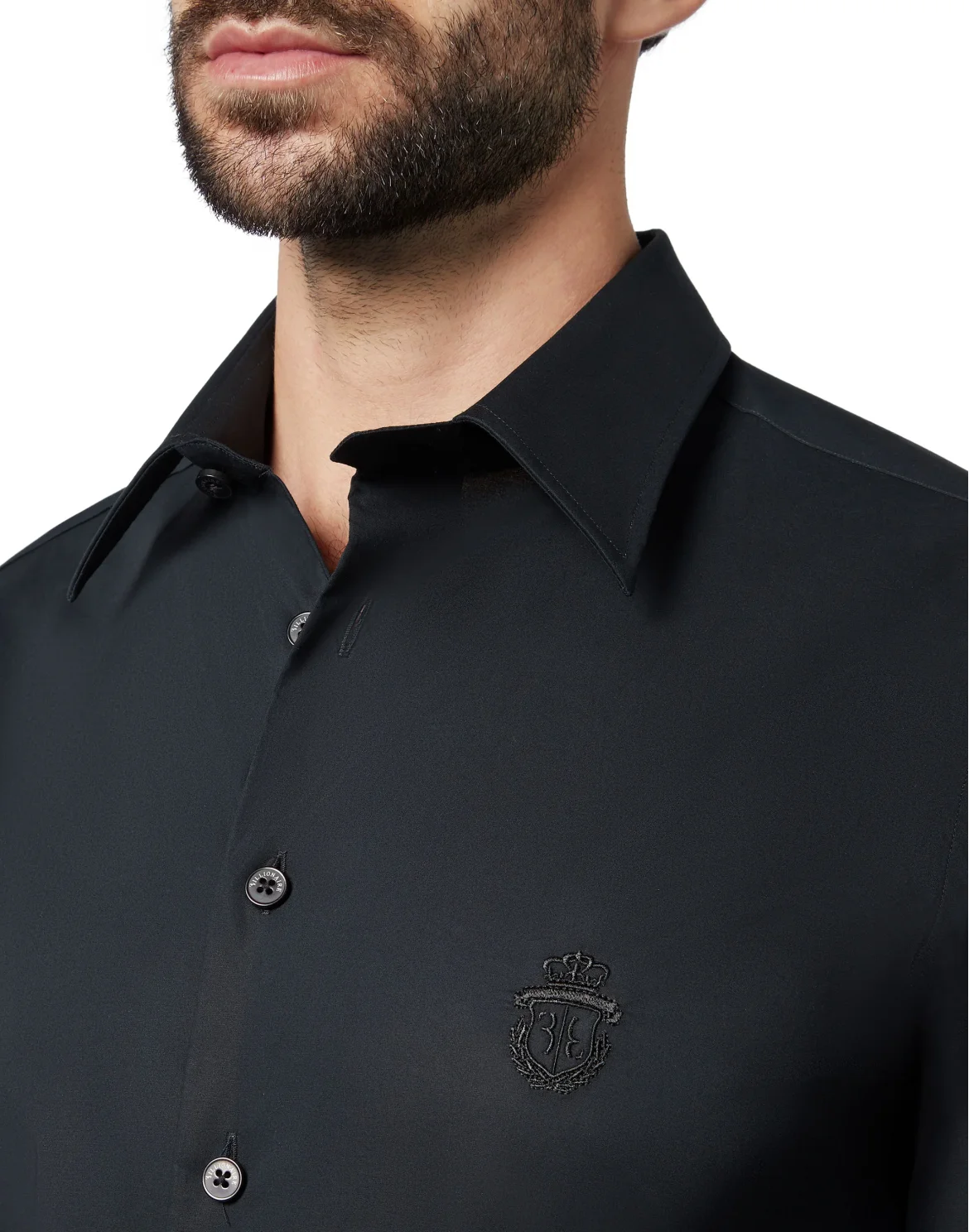 Shirt Silver Cut LS/Milano Crest, цвет: Черный