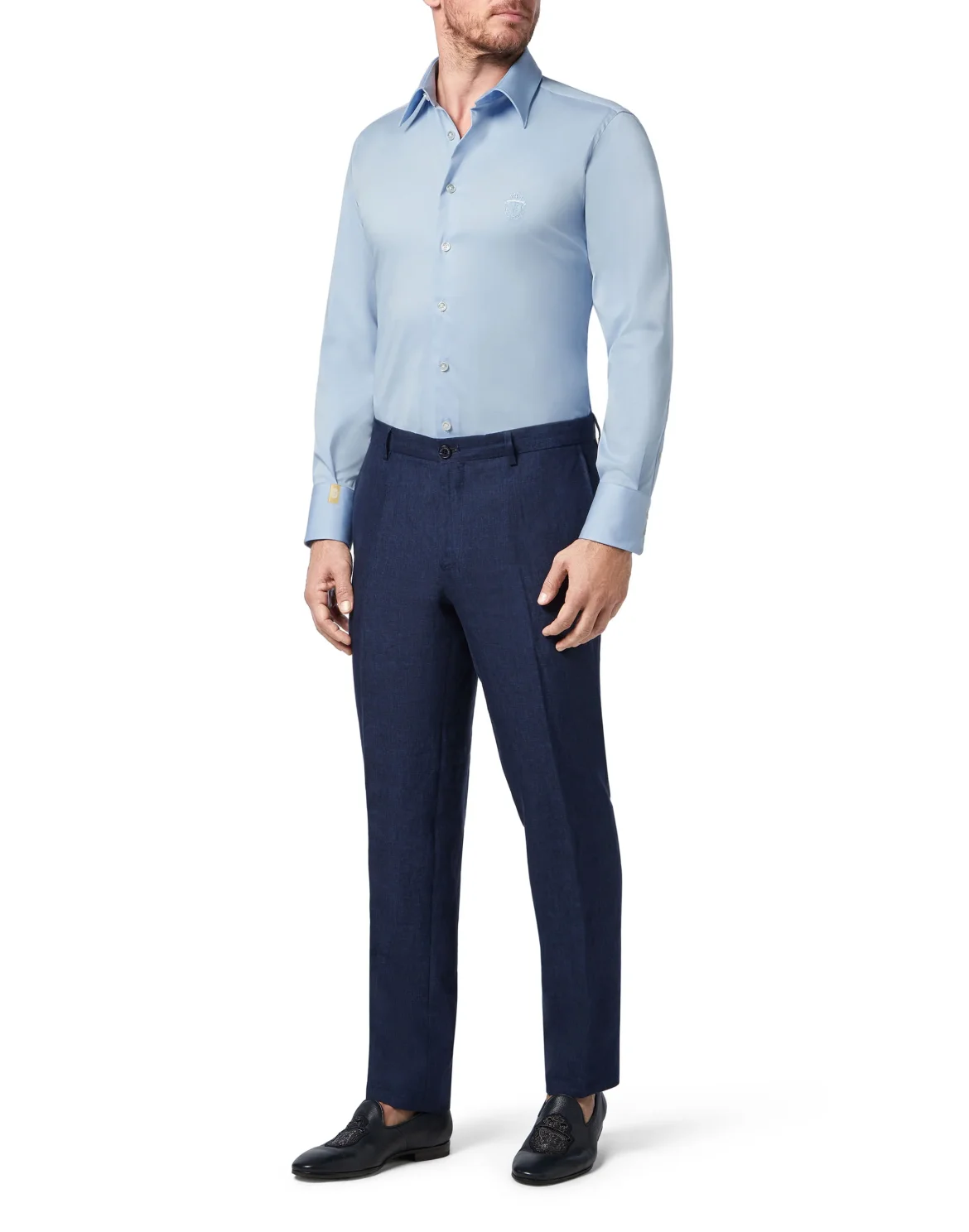Shirt Silver Cut LS/Milano Crest, цвет: Голубой