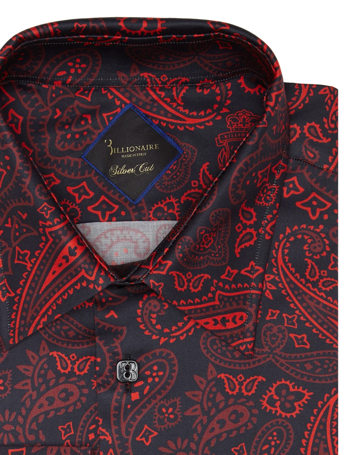 Shirt Silver Cut LS/Milano Paisley, цвет: Черный