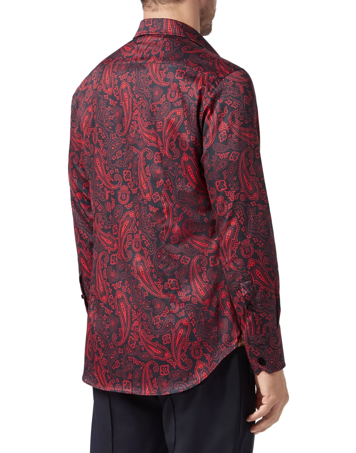 Shirt Silver Cut LS/Milano Paisley, цвет: Черный