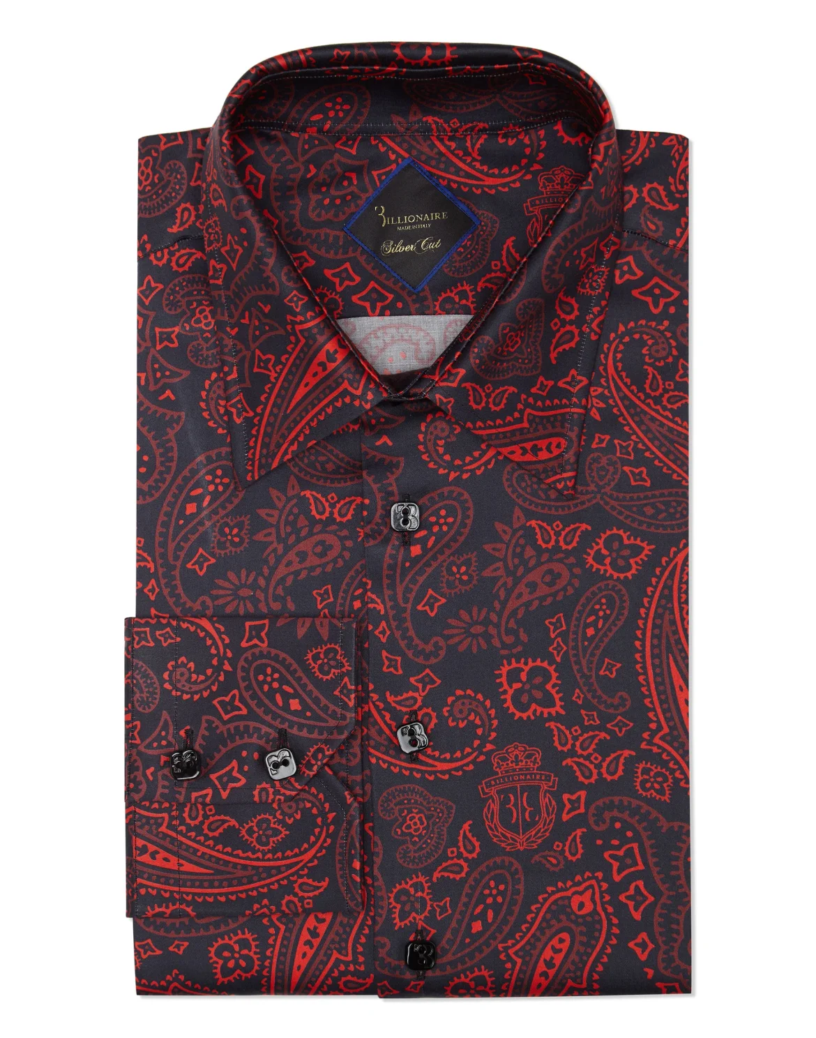 Shirt Silver Cut LS/Milano Paisley, цвет: Черный
