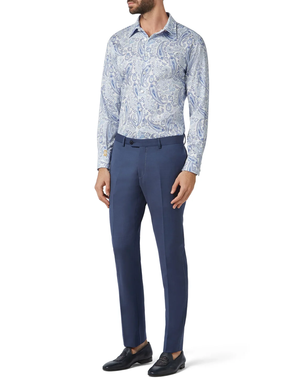 Shirt Gold Cut LS/Milano Paisley, цвет: Белый