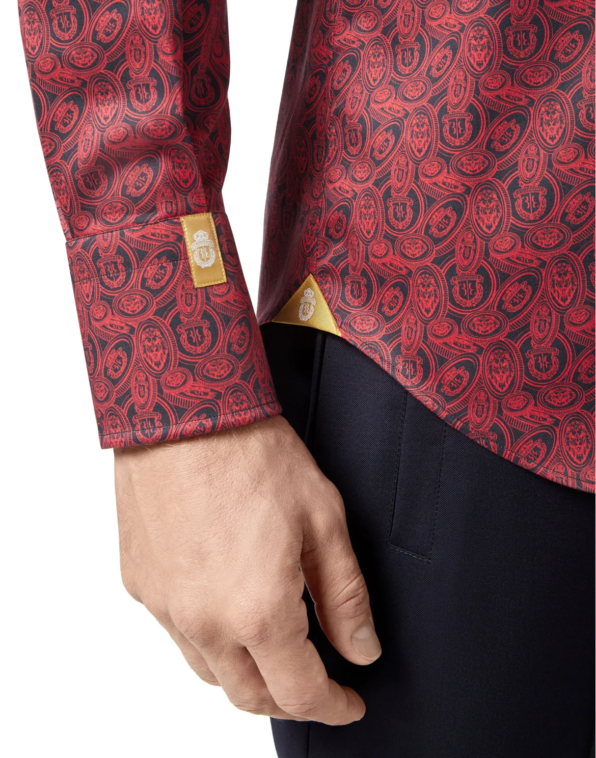 Shirt Gold Cut LS/Milano Money, цвет: Красный