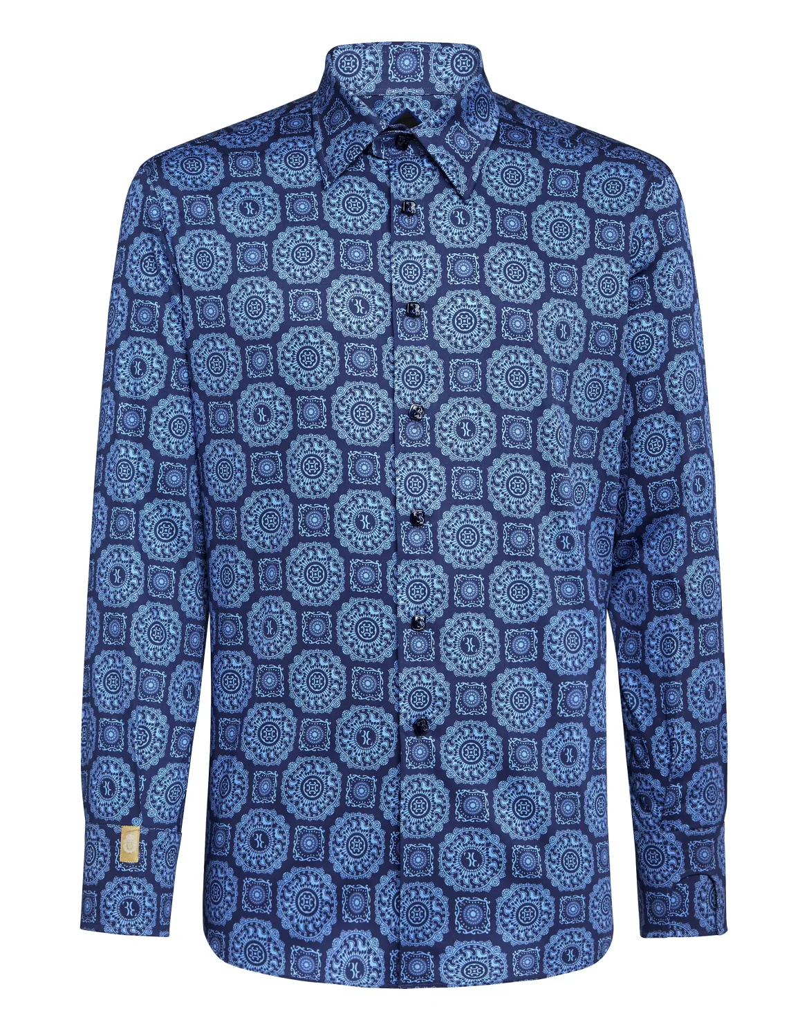 Shirt Silver Cut LS/Milano Paisley, цвет: Синий