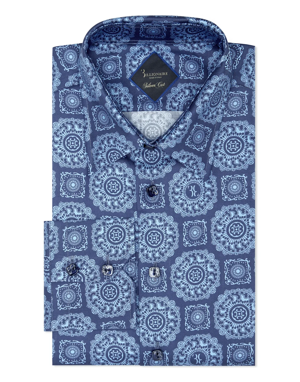 Shirt Silver Cut LS/Milano Paisley, цвет: Синий