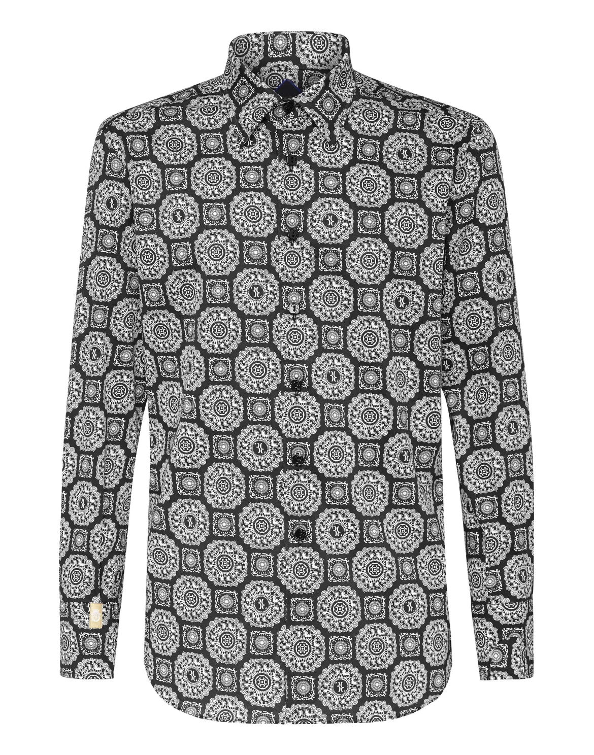 Shirt Gold Cut LS/Milano Paisley, цвет: Черный