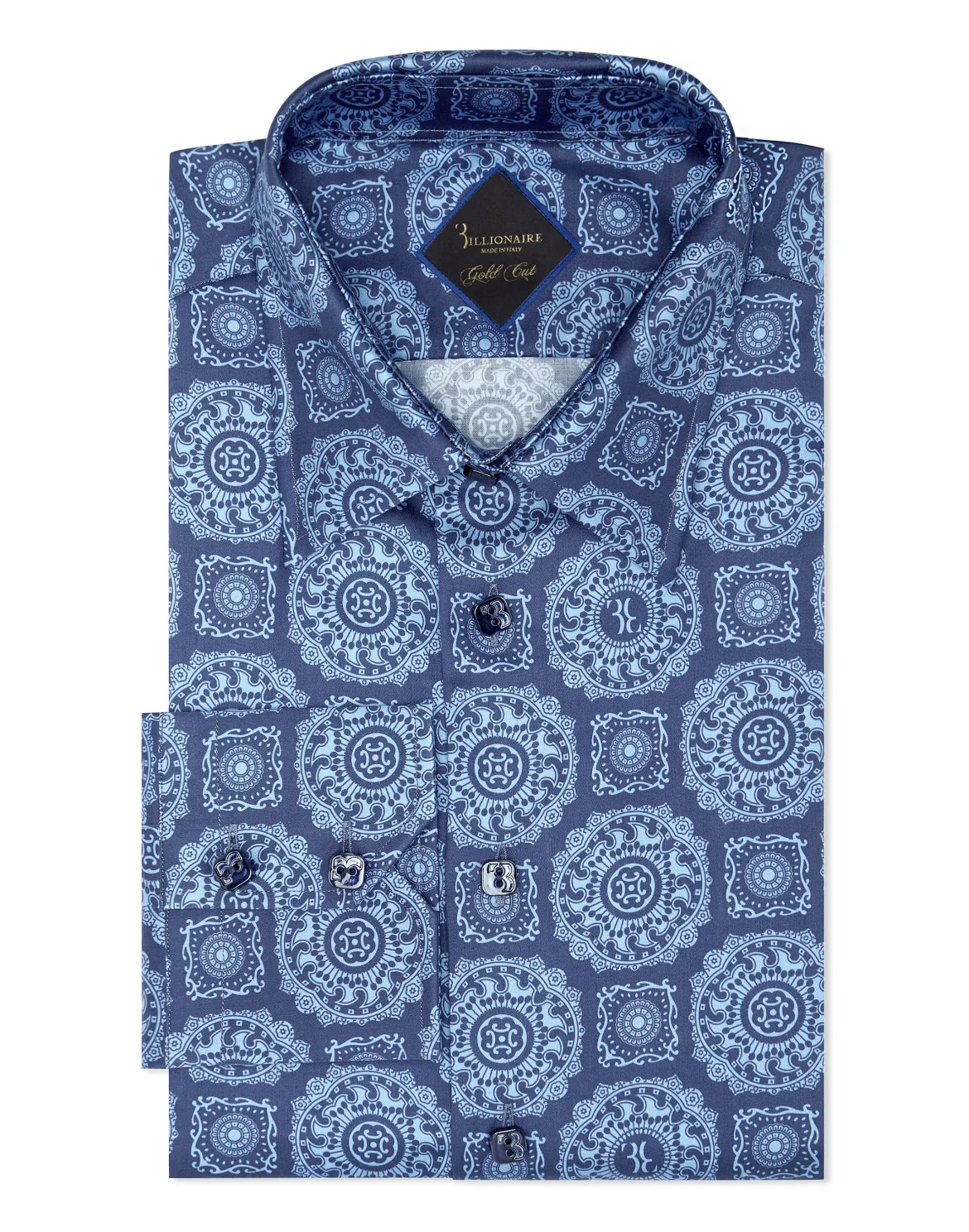 Shirt Gold Cut LS/Milano Paisley, цвет: Синий