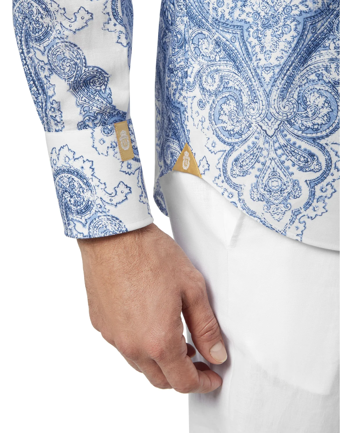 Shirt Silver Cut LS Paisley, цвет: Белый