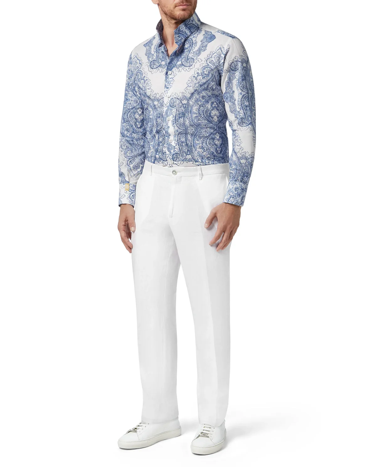Shirt Silver Cut LS Paisley, цвет: Белый