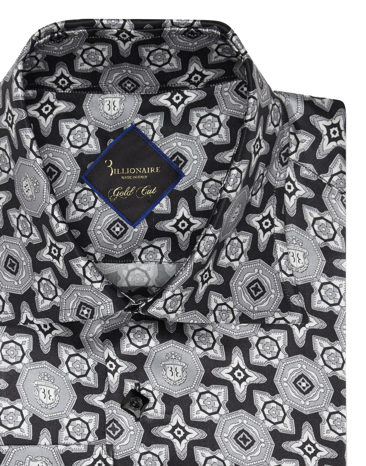 Shirt Gold Cut LS/Flavio Geometric, цвет: Черный
