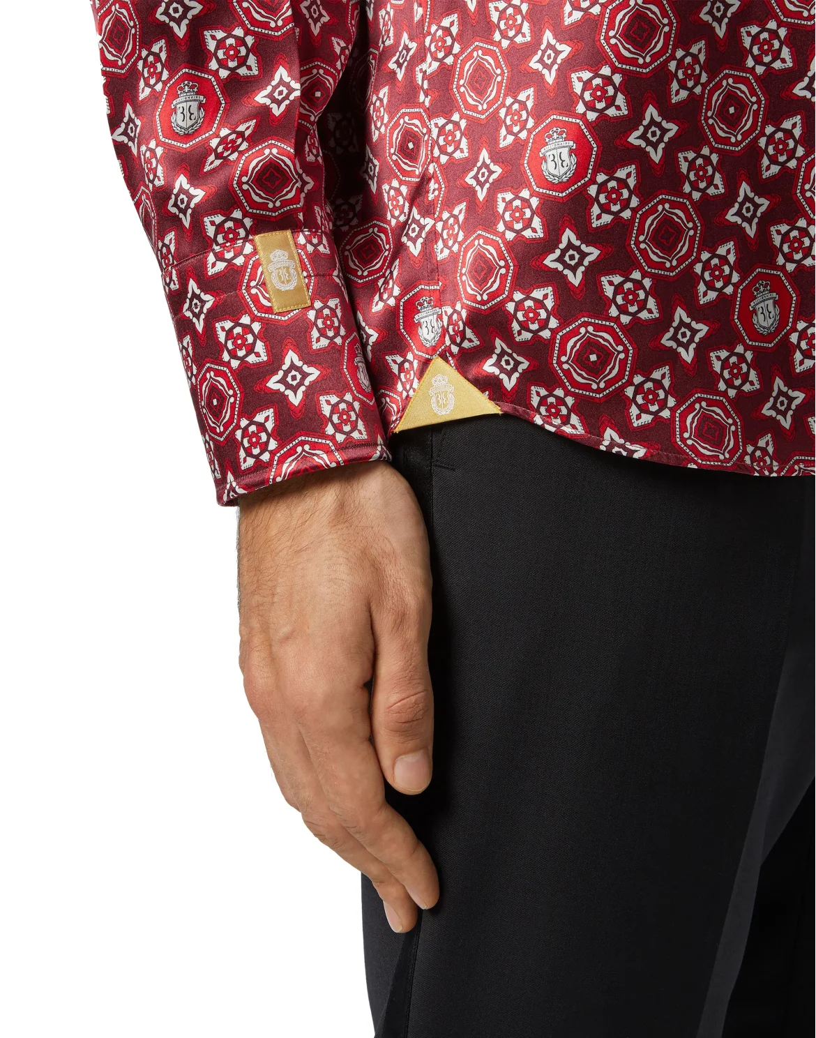 Shirt Gold Cut LS/Flavio Geometric, цвет: Красный