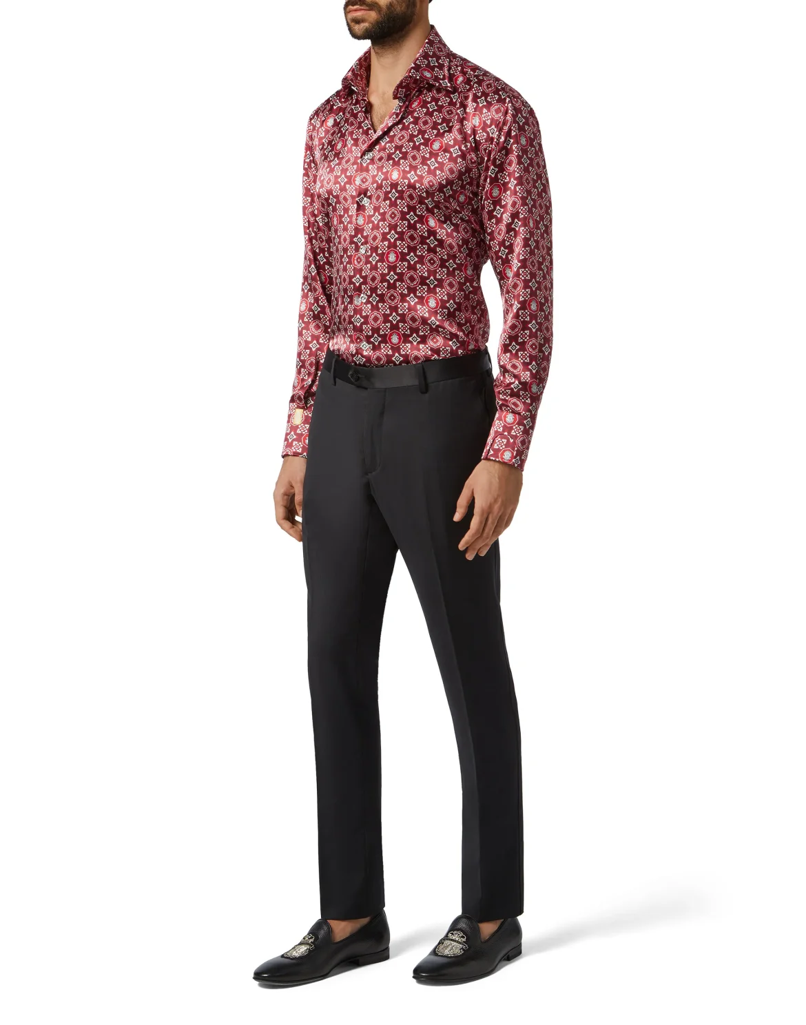 Shirt Gold Cut LS/Flavio Geometric, цвет: Красный