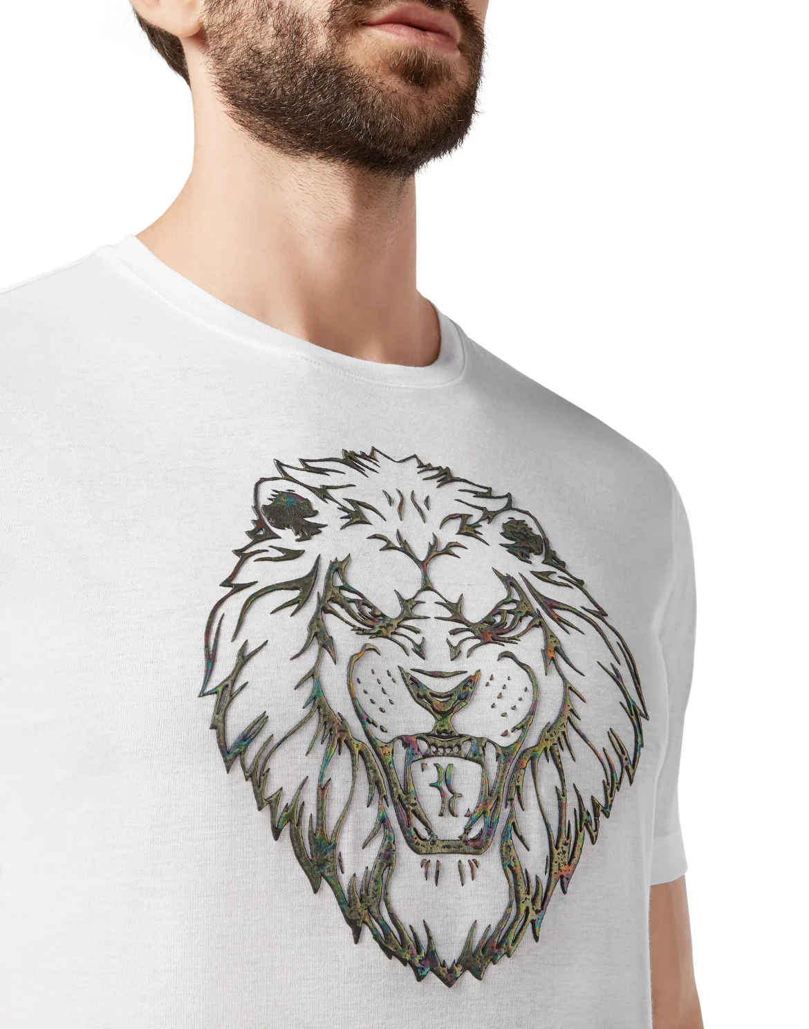 T-shirt Round Neck SS Lion, цвет: Белый
