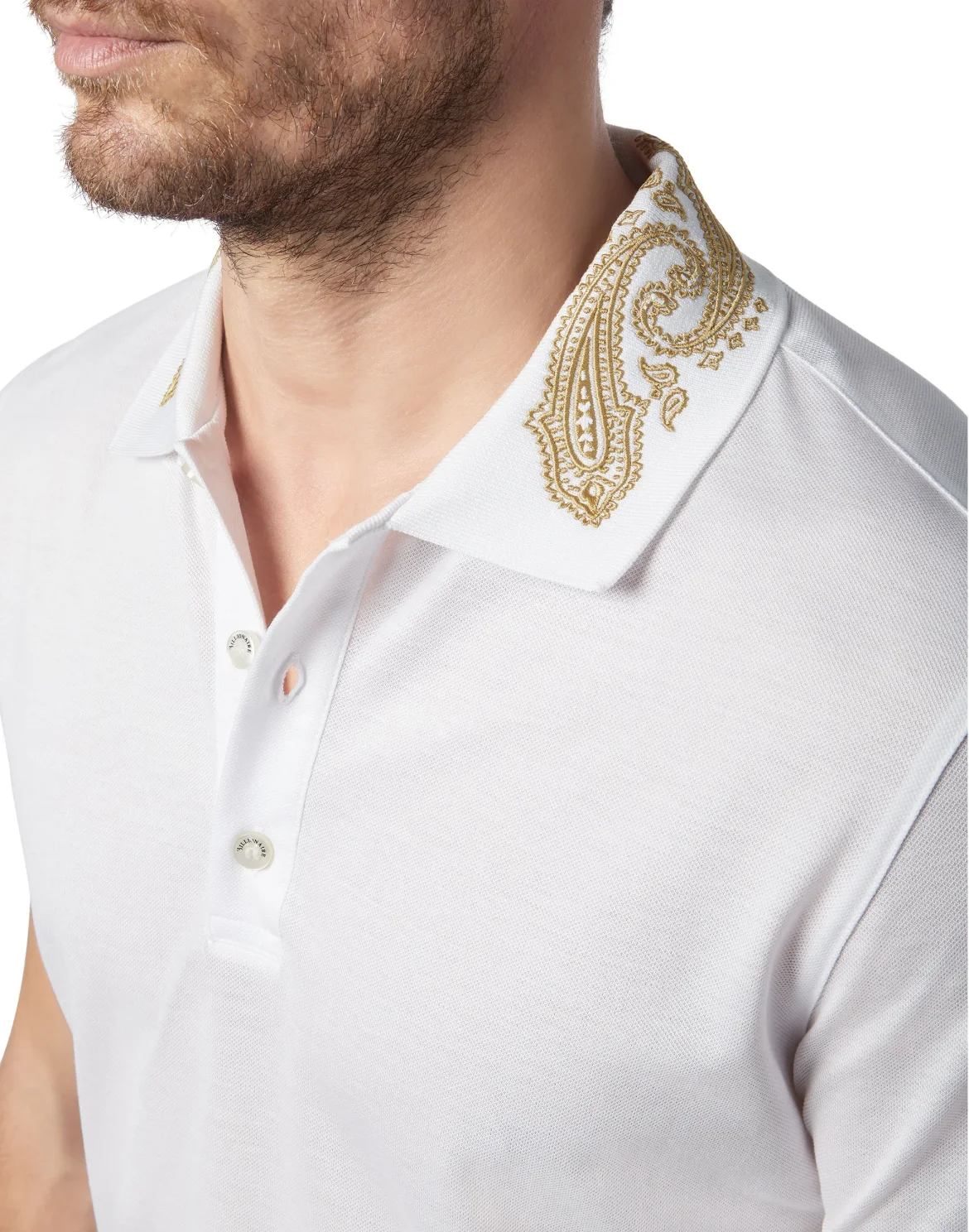 Polo shirt SS Paisley, цвет: Белый
