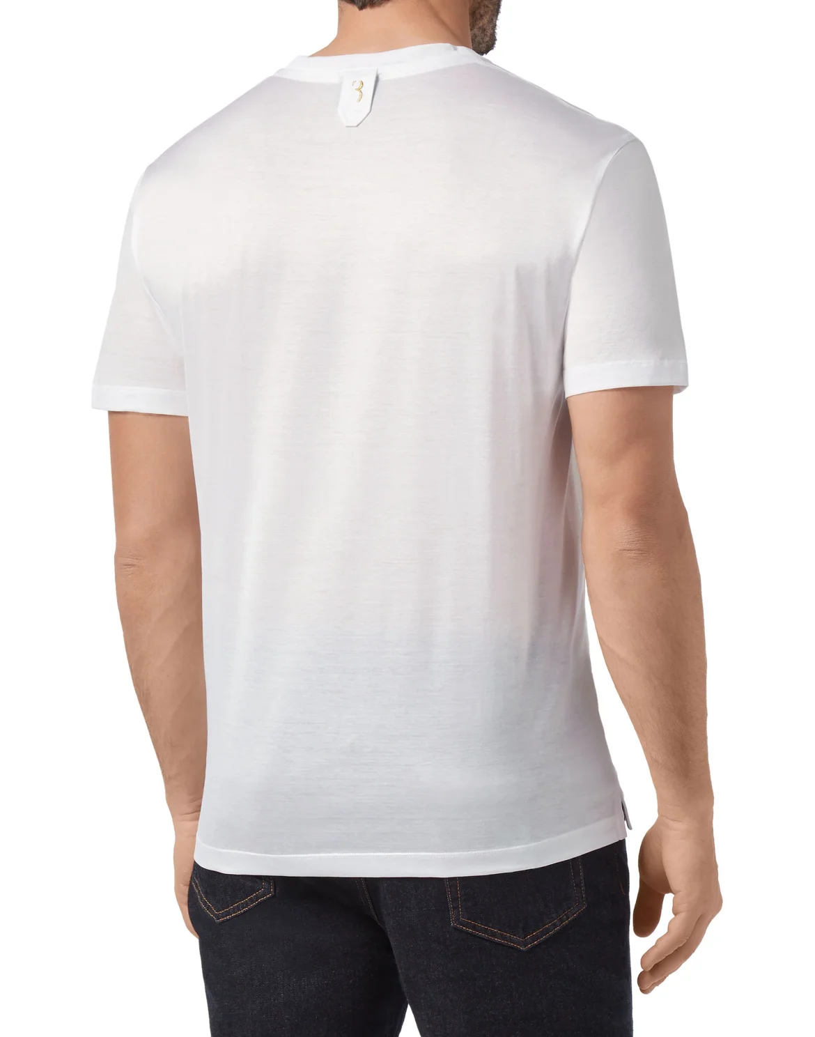 T-shirt V-Neck SS Crest, цвет: Белый