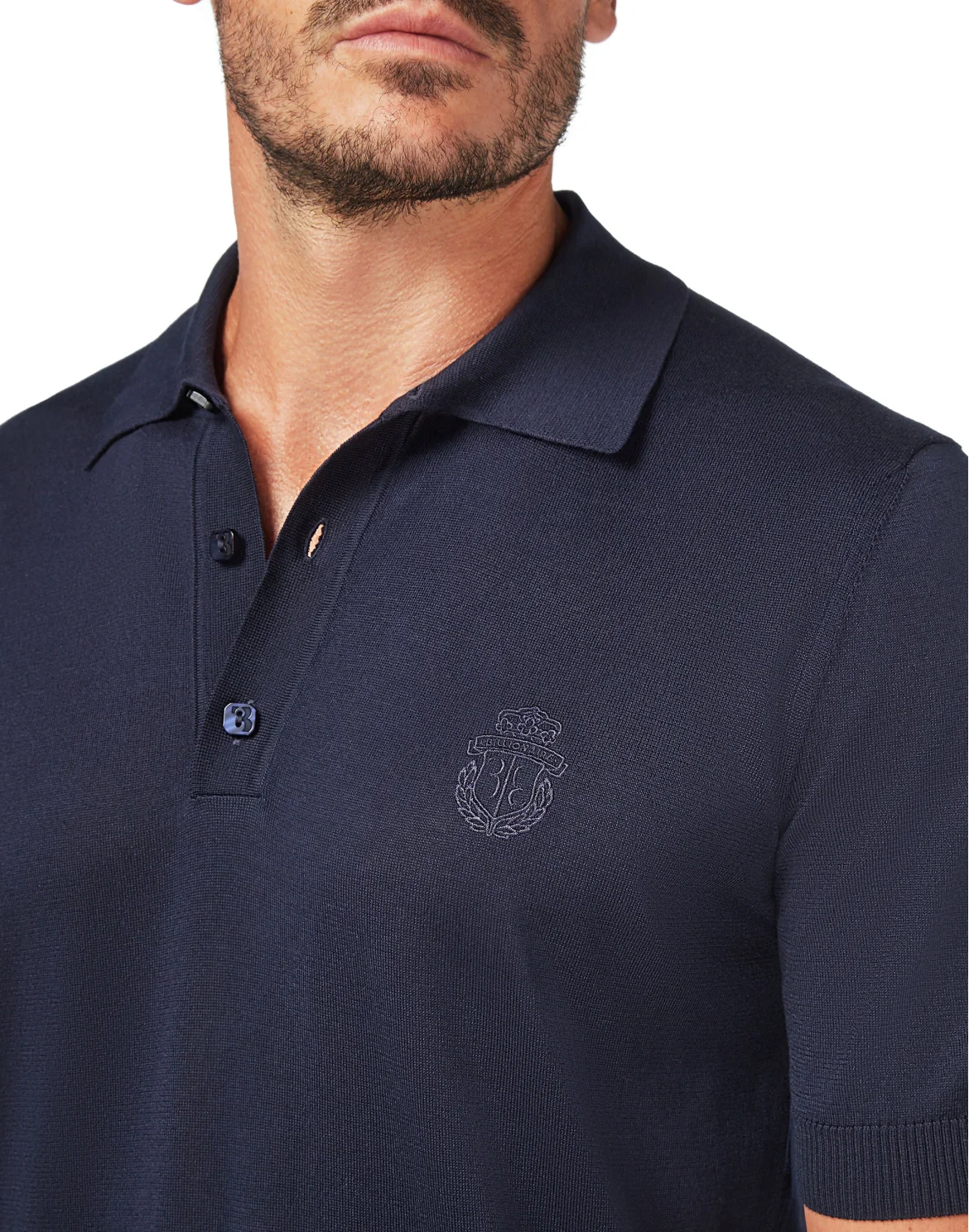 Pullover Polo-Neck SS Crest, цвет: Синий