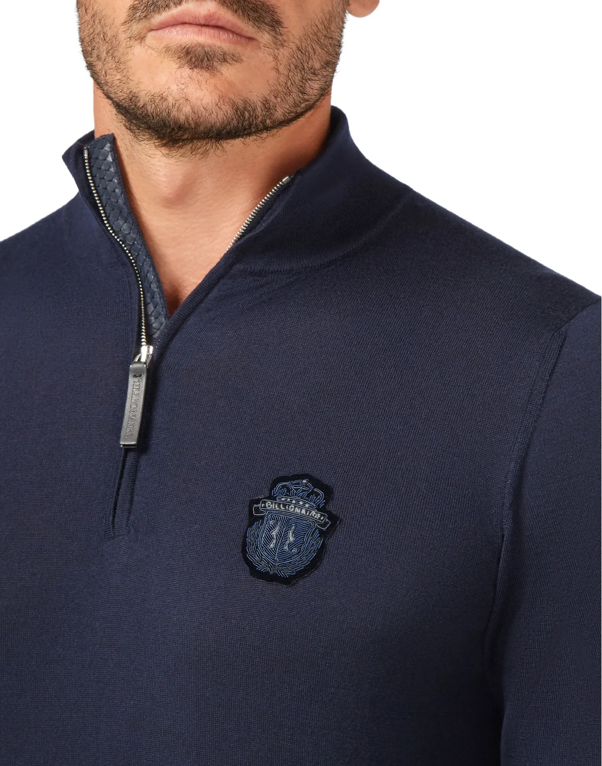 Pullover zip mock Luxury, цвет: Синий