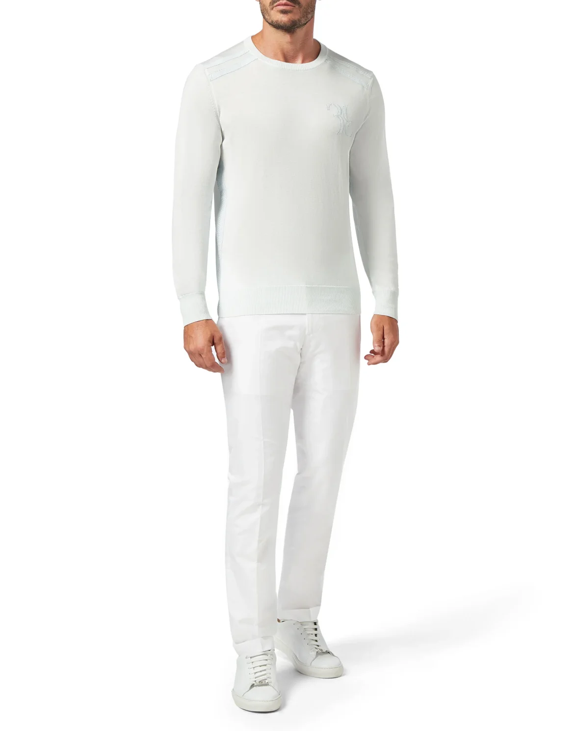 Pullover Round Neck LS Luxury, цвет: Голубой