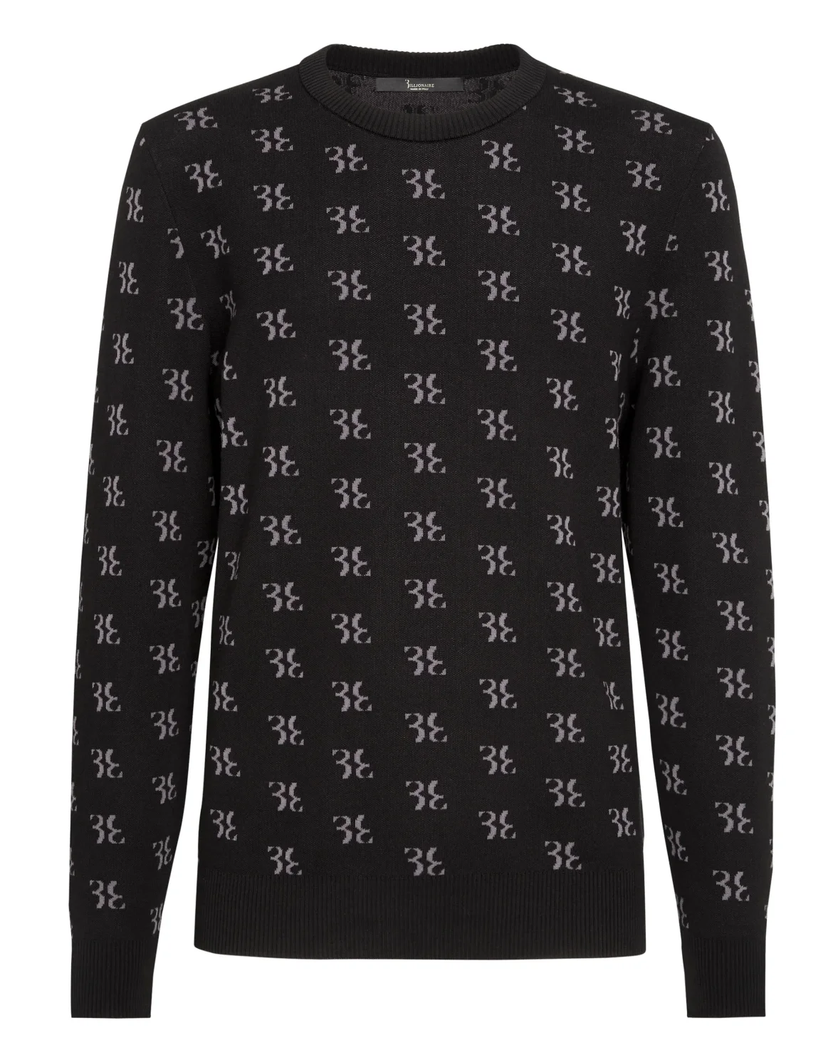 Pullover Round Neck LS All over BB, цвет: Черный
