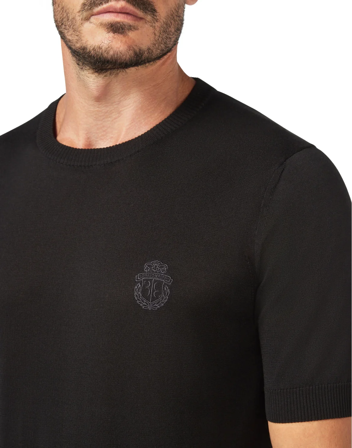 MKO1000 - Pullover Round Neck SS Crest, цвет: Черный