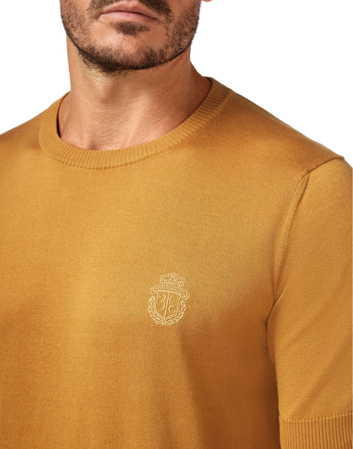 MKO1000 - Pullover Round Neck SS Crest, цвет: Коричневый