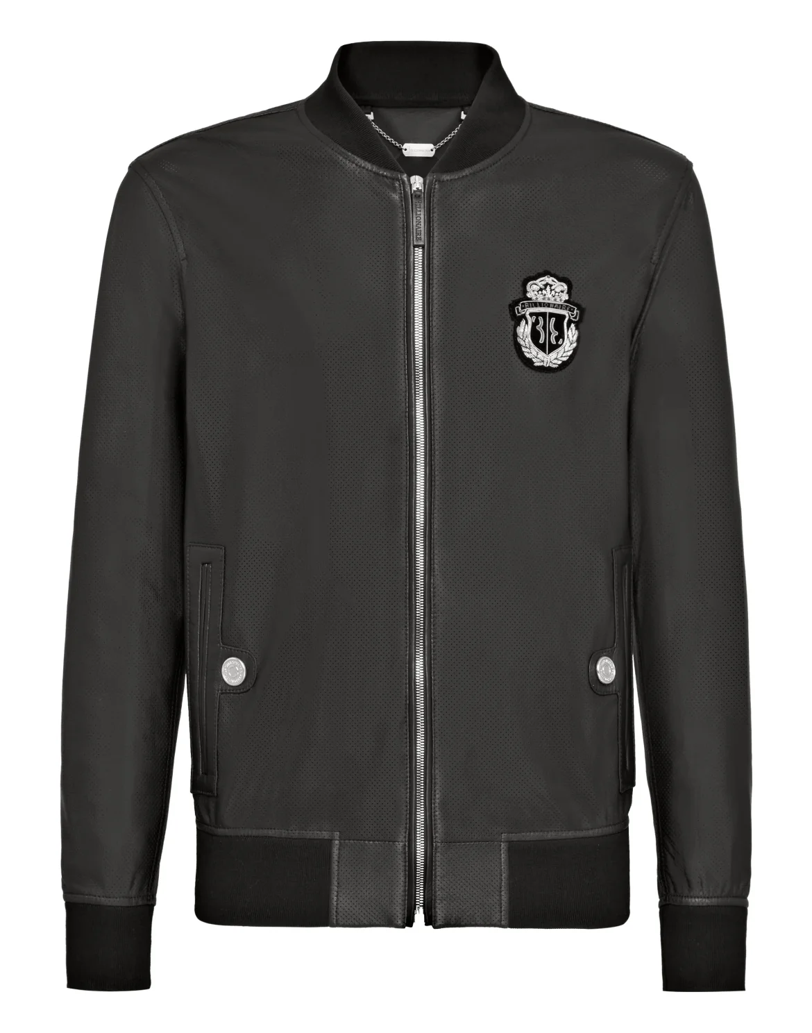Leather Bomber Crest, цвет: Черный