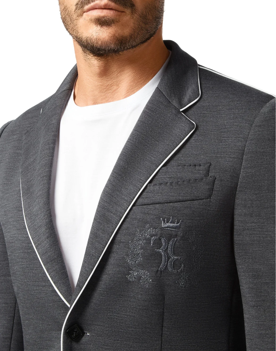 Blazer Super Slim Fit Baroque Double B, цвет: Серый