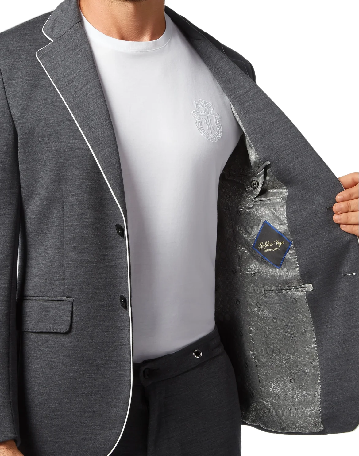 Blazer Super Slim Fit Baroque Double B, цвет: Серый