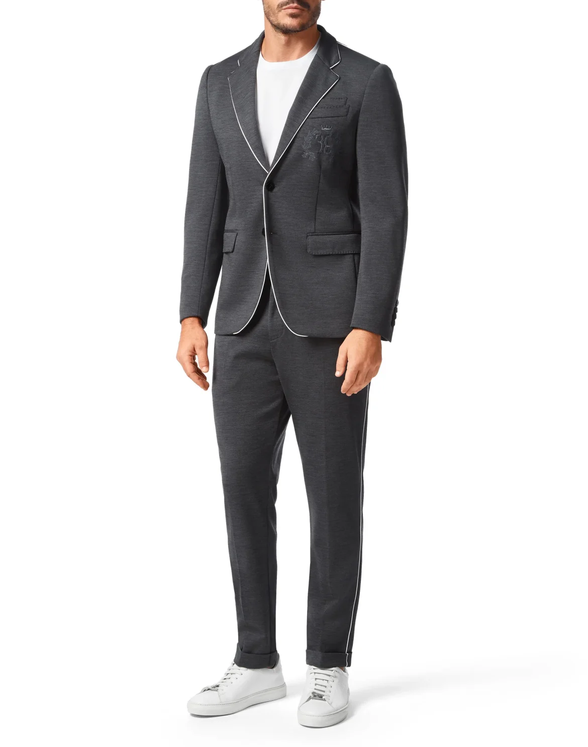 Blazer Super Slim Fit Baroque Double B, цвет: Серый