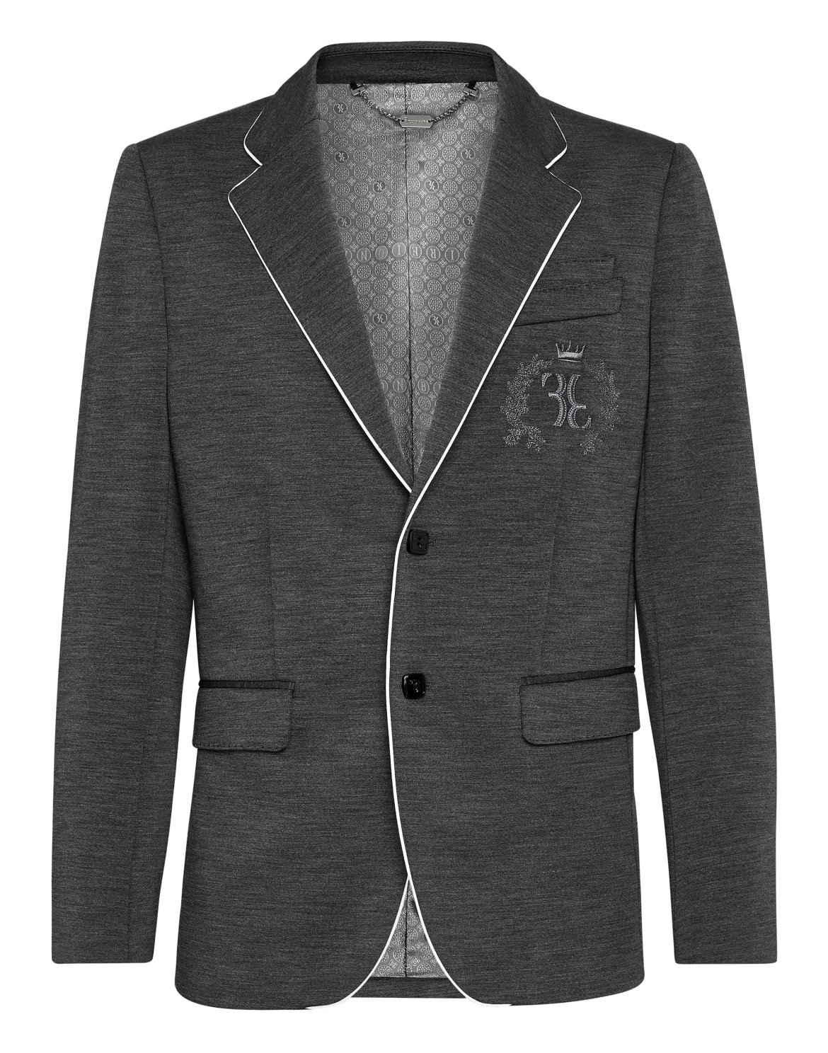Blazer Super Slim Fit Baroque Double B, цвет: Серый