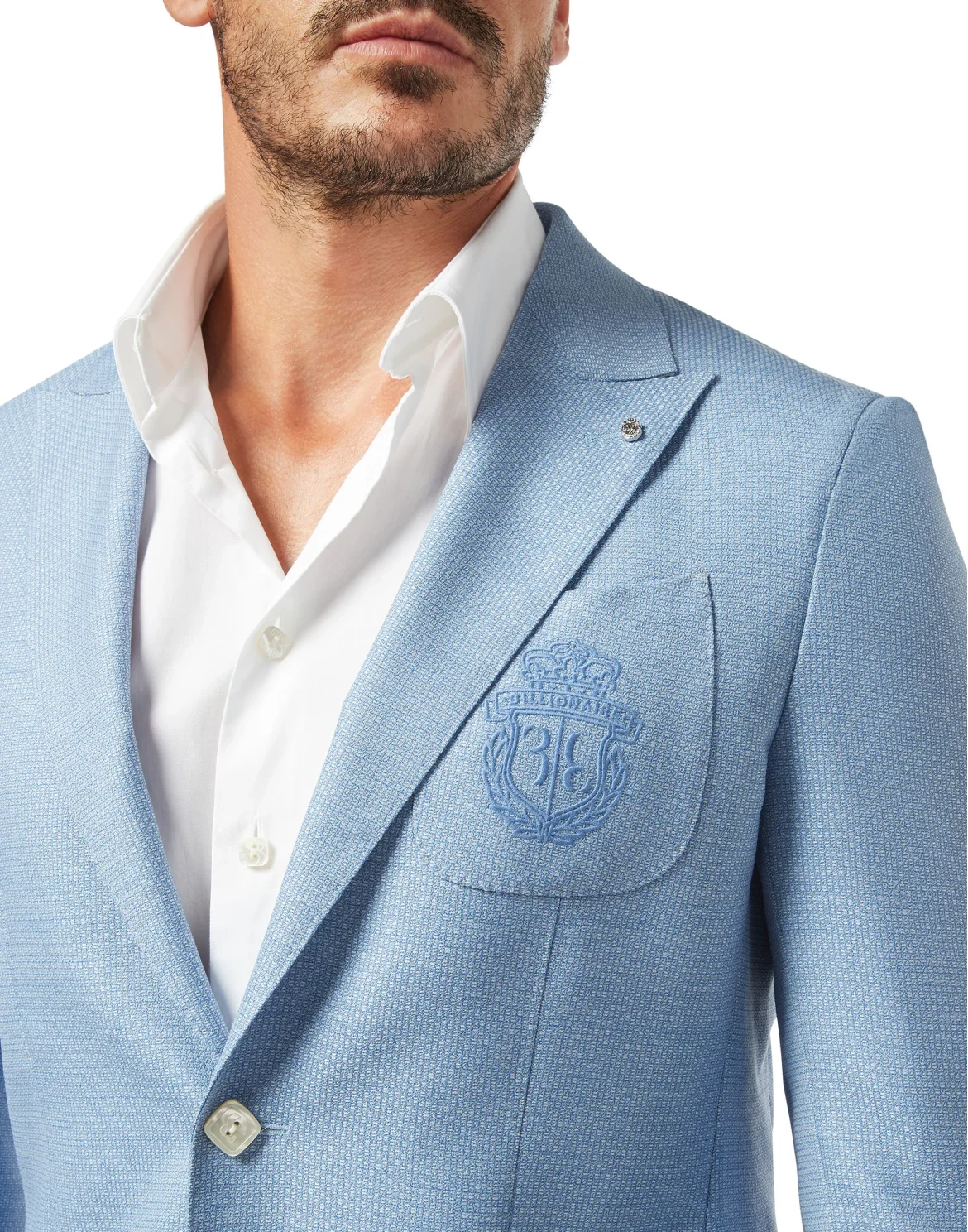 Blazer Slim Fit Crest, цвет: Голубой