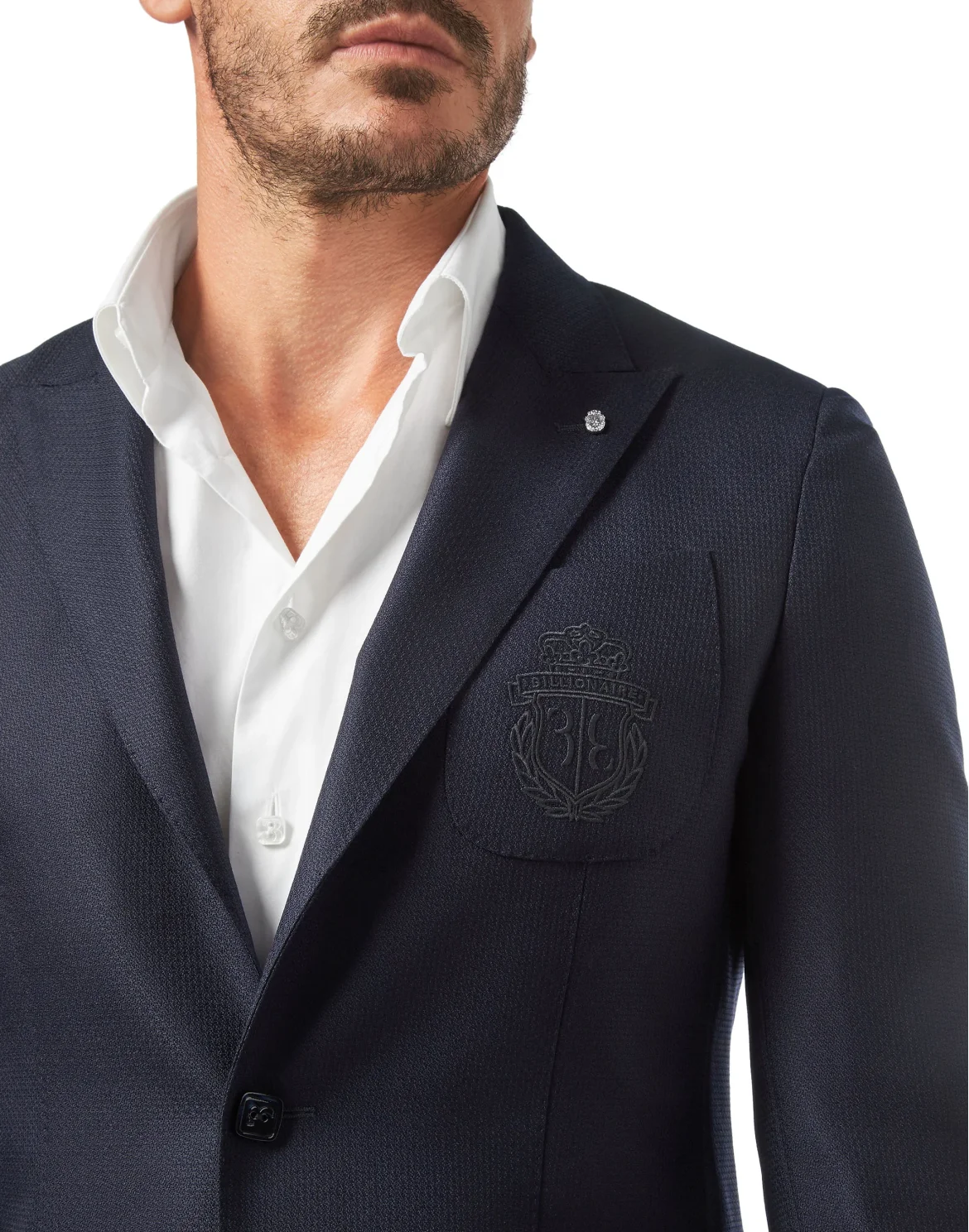 Blazer Slim Fit Crest, цвет: Синий
