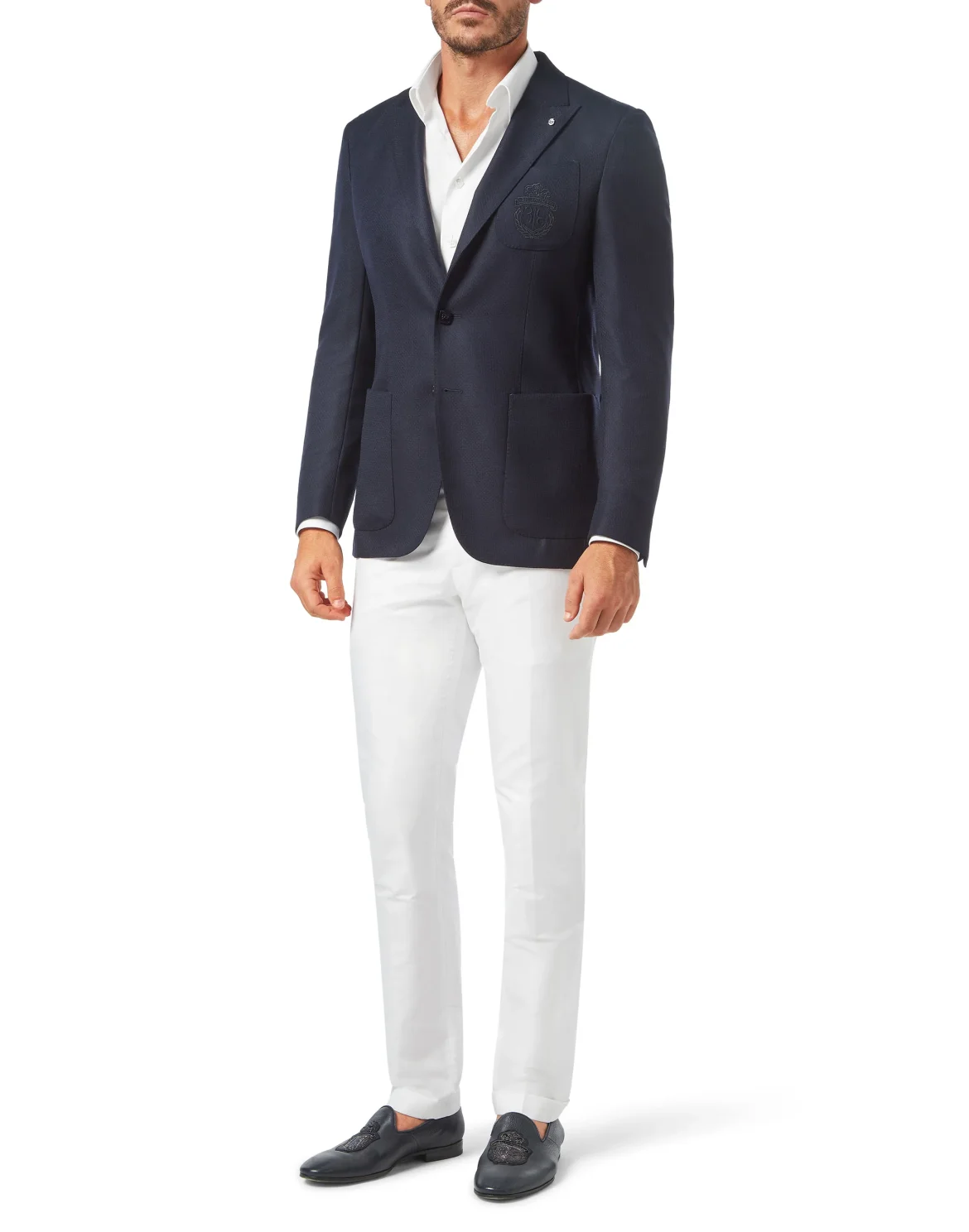 Blazer Slim Fit Crest, цвет: Синий