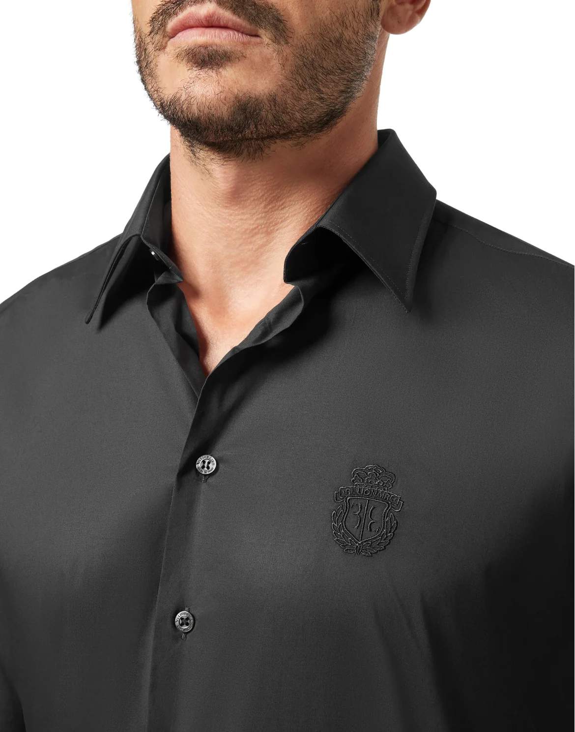 Shirt Silver Cut LS/Milano Crest, цвет: Черный