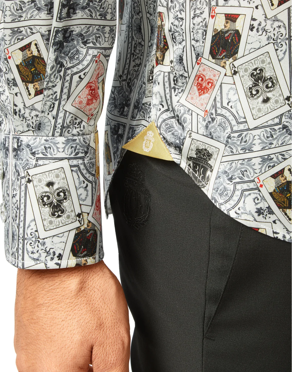 Silk Shirt Silver Cut LS/Flavio Casinò, цвет: Белый