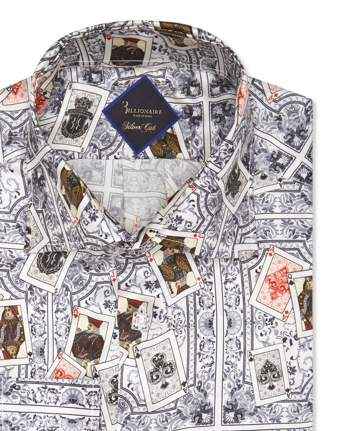 Silk Shirt Silver Cut LS/Flavio Casinò, цвет: Белый