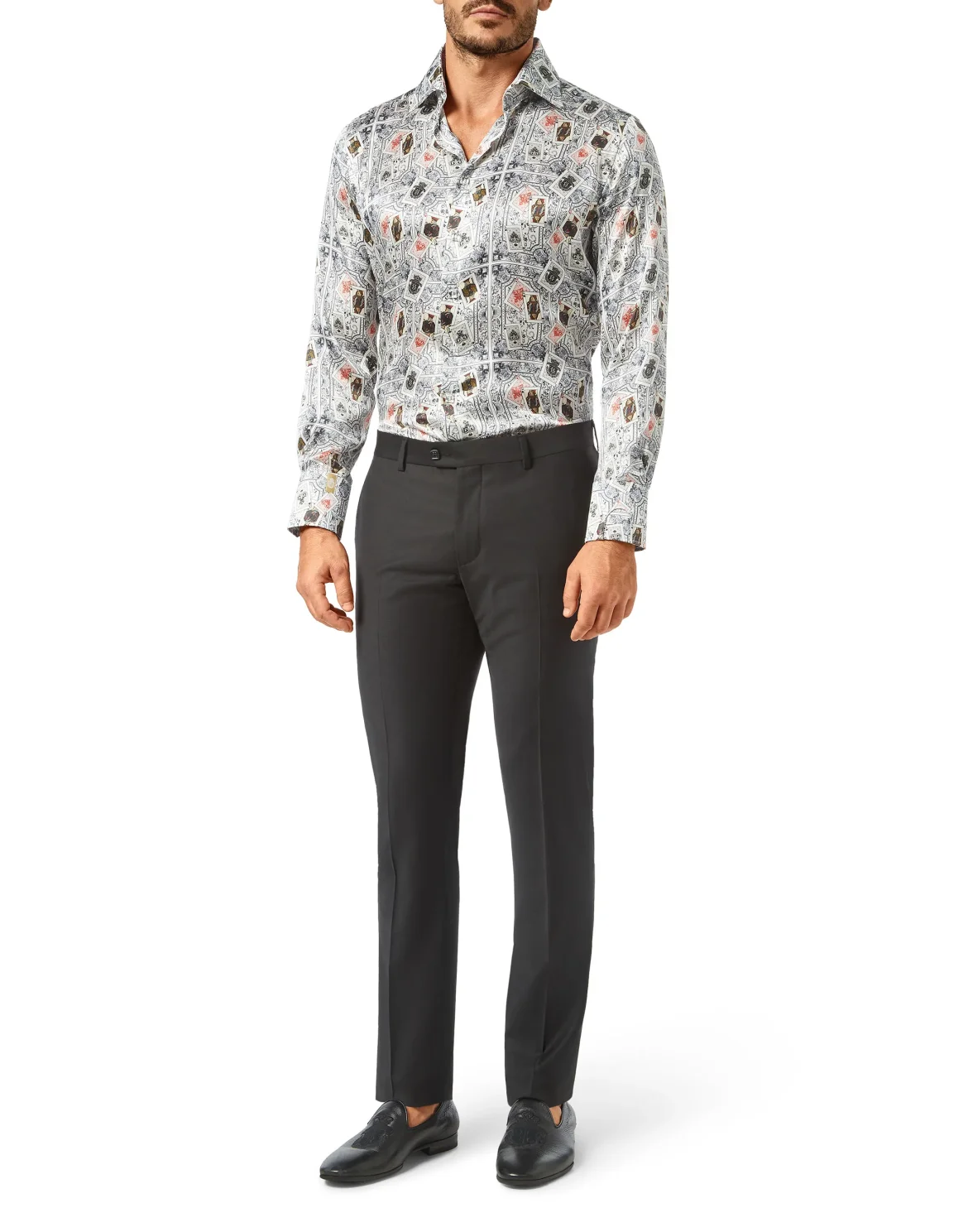 Silk Shirt Silver Cut LS/Flavio Casinò, цвет: Белый