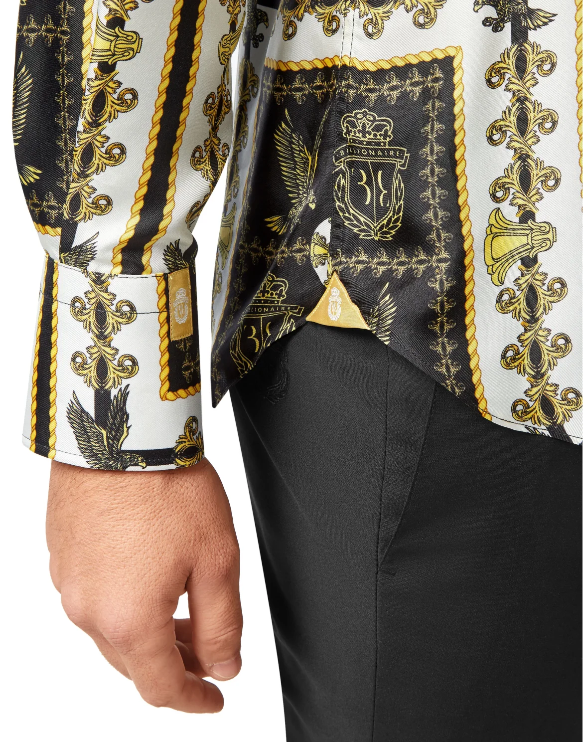 Silk Shirt Silver Cut LS/Flavio Falcon, цвет: Белый