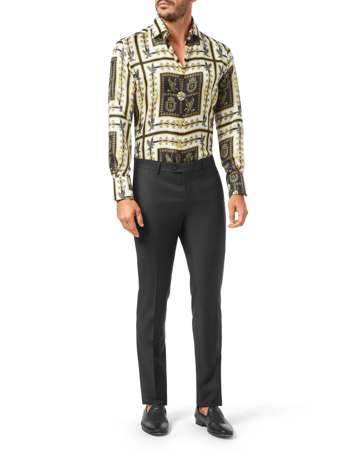 Silk Shirt Silver Cut LS/Flavio Falcon, цвет: Белый
