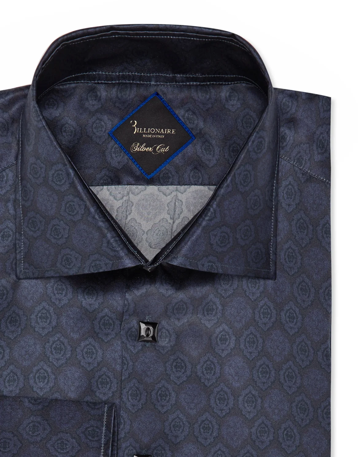 Silk Shirt Silver Cut LS/Flavio Lion, цвет: Черный