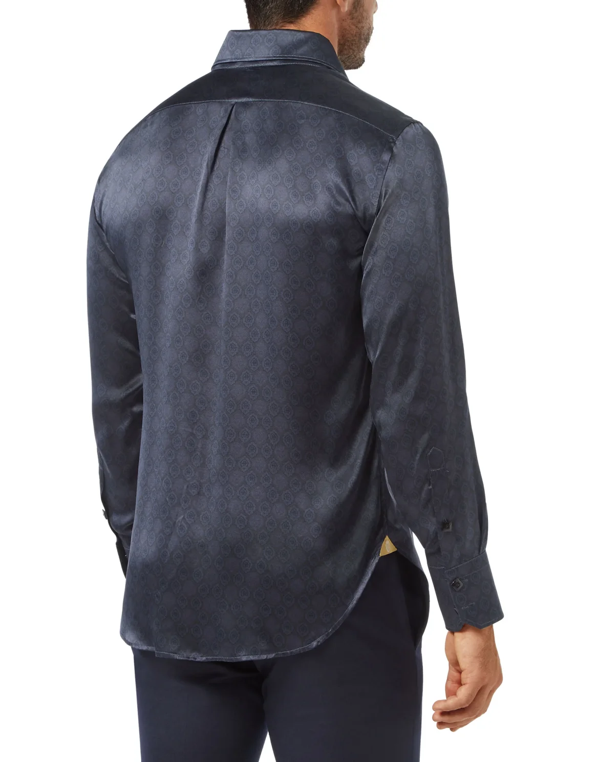 Silk Shirt Silver Cut LS/Flavio Lion, цвет: Черный