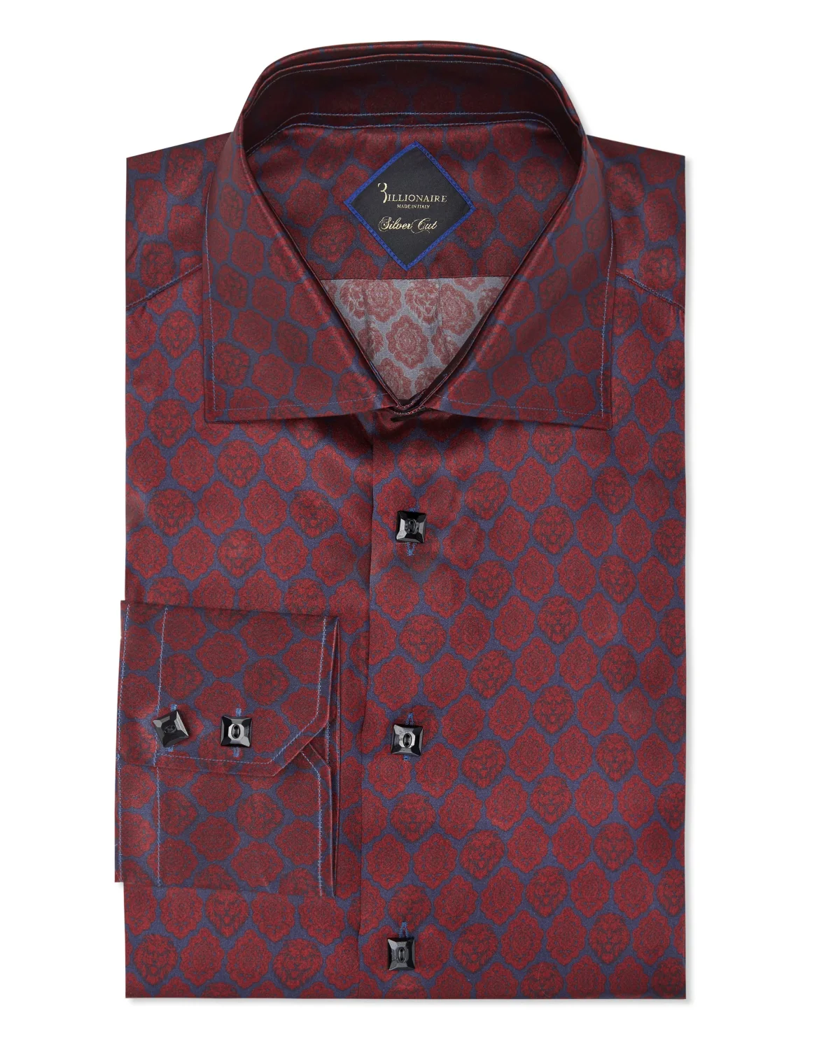 Silk Shirt Silver Cut LS/Flavio Lion, цвет: Синий