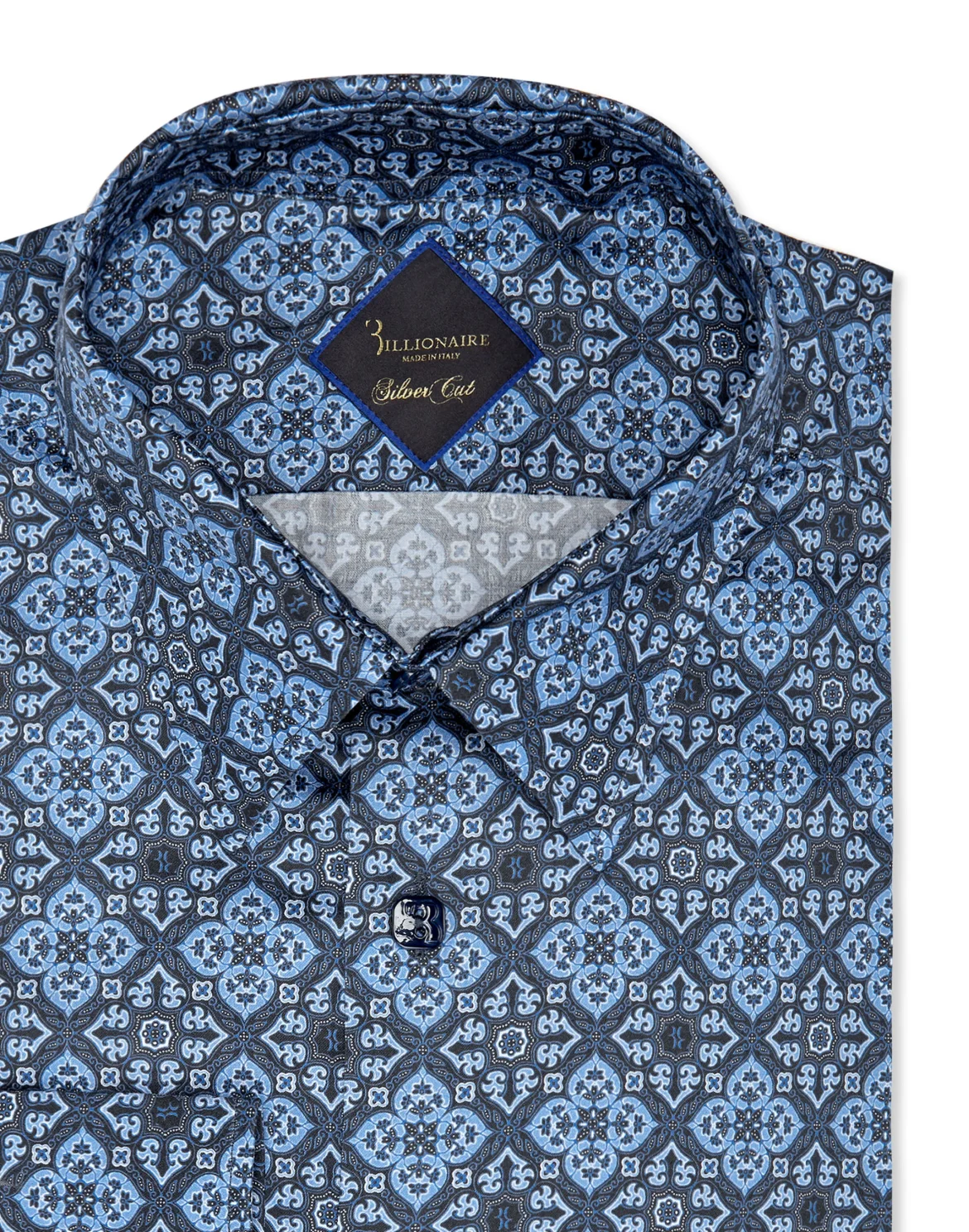 Shirt Silver Cut LS/Milano Floral Geometric, цвет: Синий